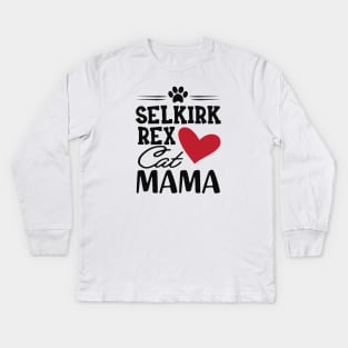 Silkirk Rex Cat Mama Kids Long Sleeve T-Shirt